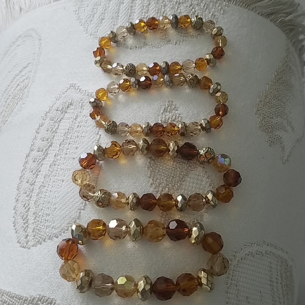 Amber and Brown bracelets